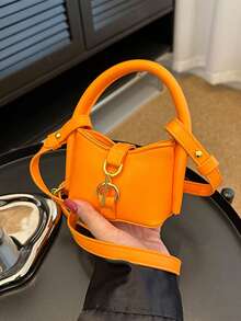 This Stylish And Beautiful Korean-Style Mini Handbag/Coin Purse Is Versatile And Features A Buckle Closure. It Meets Basic Storage Needs And Comes In Various Colors. Perfect For Teen Girls, It's Suitable For Travel, As A Fashion Accessory, Or For Everyday Use. It Also Makes An Ideal Holiday Gift For Friends. - Mini Handbag - View 15