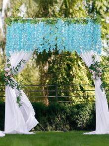 5/20 件装人造紫藤花环，23.82 英寸优雅悬挂式花藤，适用于家居和婚礼装饰、悬挂装饰、墙面和天花板花卉装饰、圣诞节、感恩节、毕业典礼、情人节派对装饰 - 彩色 - 查看 5