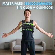 Chaleco Con Peso 5Kg Chaleco de Peso para Ejercicio Weighted Vest Ajustable Ergonómico con Correas Reforzadas Rayas Reflectantes y Bolsa de Malla Ideal para Entrenamiento de Fuerza Fitness Correr - negro - Ver 6
