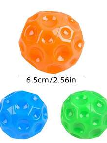 1pc/3pcs Dog Chew Interactive Bouncy Ball, Orange/Green/Blue TPR Durable Chew Textured Puzzle Toy