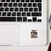 “还有什么比公共图书馆更朋克？”贴纸 - 防水哑光乙烯基材质，防刮耐用，不对称卡通设计，适用于笔记本电脑、头盔、摩托车、汽车、吉他、踏板车、工具箱等。朋克主题，防刮贴纸，剪贴簿用品，趣味贴纸，笔记本电脑贴纸，Kindle手机贴纸。 - 彩色 - 查看 2