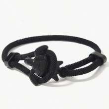 1pc Men's Adjustable Sea Turtle Bracelet, Beach Surfer Lucky Cord Wristband, Casual Ocean Themed Accessory, Suitable For Daily Wear And Gift Giving - Turtle-shaped Bracelet - View 18