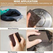 Paquete de 6 esponjas de lijado finas lavables y reutilizables ideales para brochas brochas brochas brochas brocha de esponja lija de madera lija de metal grano 400 - Grano400 - Ver 6