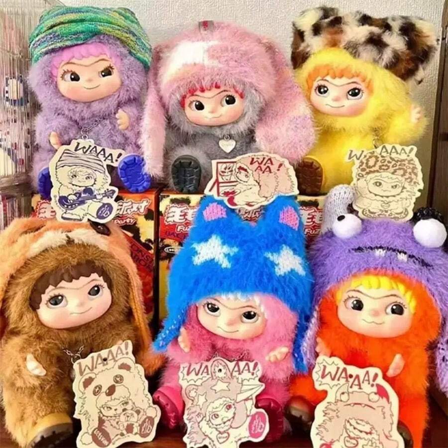 1 buc figurină aleatorie Yooki Oxygen Bear Series, pandantiv decorativ pentru rucsac, ornament pentru birou, păpușă de pluș decorativă pentru cameră [culoarea pantofului, expediată aleatoriu] - Multicolor - Vizualizare 1