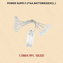 1 件暖白色泡泡星球串灯 - 电池供电 LED 斋月开斋节装饰，适用于花园和节日派对氛围 - 暖白色 - 查看 11