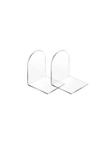 2个/4个亚克力书挡，书架书挡（带一层白色保护膜，使用时请撕掉），透明书挡，可用于收纳家居/办公用品和书籍