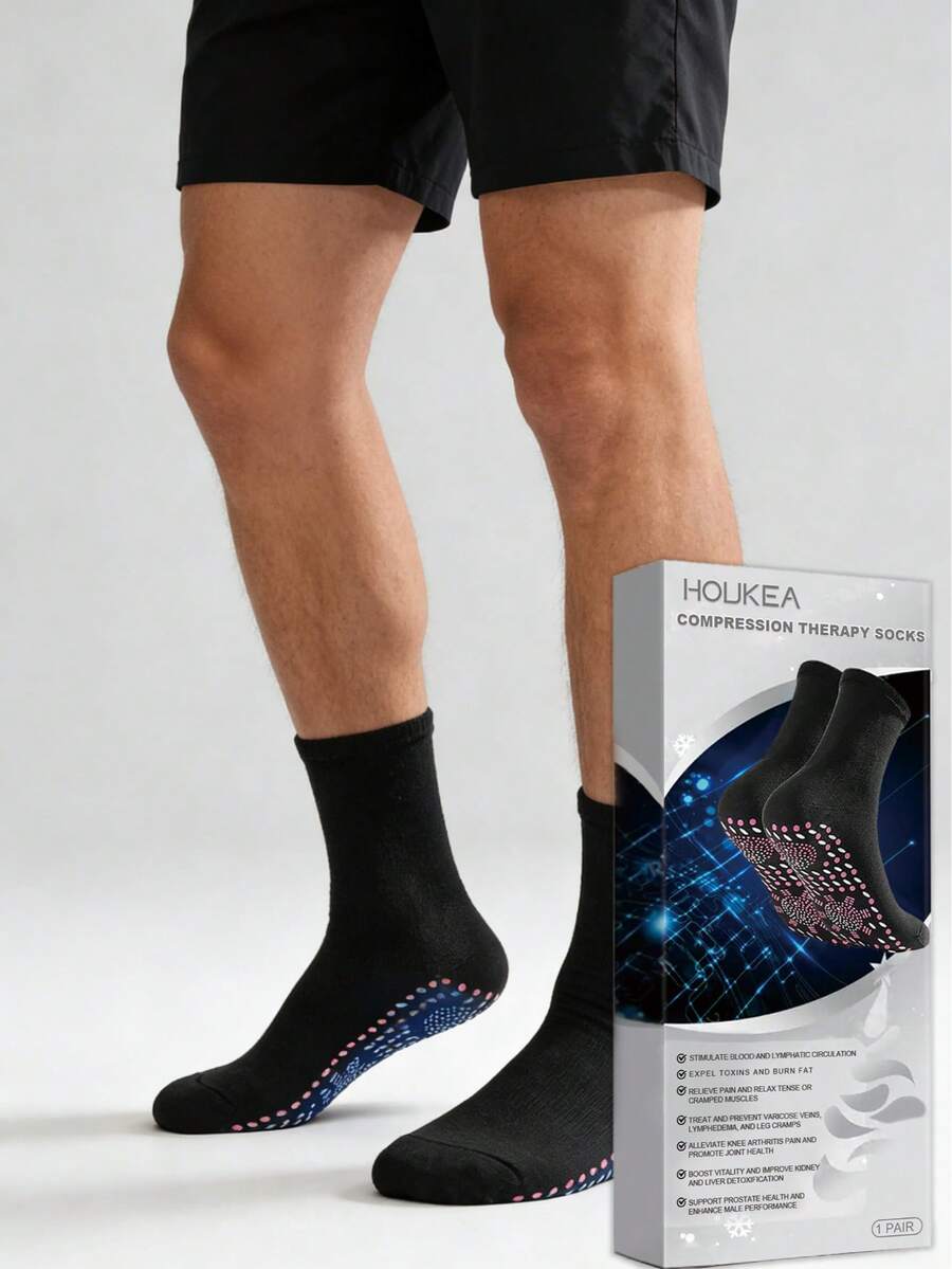 Comfortable Massage Socks: Gentle In Relief For Foot Discomfort, Warm, Comfortable, Soft And Skin-Friendly For Massage Care - 黑色 - 查看 1