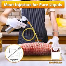 2 In 1 BBQ Spray Bottle For Smoking & Meat Injector, 10oz Leak Proof Smoker Spray Bottle With Fine Mist & Adjustable Nozzle, Dishwasher  Marinade Injector For Turkey, Brisket, BBQ - Default - View 2