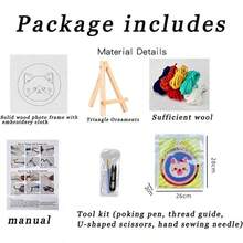 Genérico Jaenea Punch Stitch Kit Punch Needle Kits for Adults and Beginner-Friendly Contemporary Art Craft Kit with Patterns Tools and Yarns Hoop A-1 - A1 - Ver 6