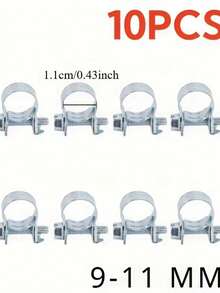 Mini Soft Tube Clamp Fuel Line Gasoline Pipe Clamp Fastener - Silver - View 13