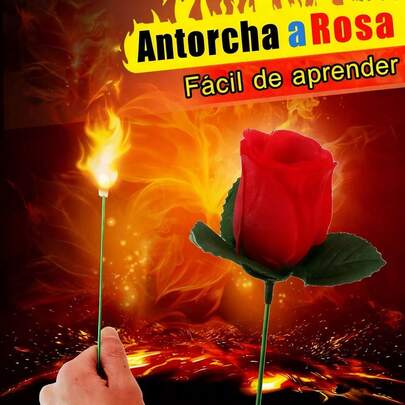 Rosas Llama Mágicas: Rosas rojas inmortales con tallos verdes, ideales para propuestas de matrimonio, bodas y fiestas. También son ideales para fiestas, regalos de San Valentín y arreglos florales.
