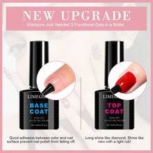 LIMEGIRL 2-in-1 Gel-Nagellack Set, beinhaltet Base Coat & Top Coat, 6 Farben - Zarte Rosé & Schimmerndes Dunkelrot Gel-Nagellack Set, abnehmbarer UV-Gel-Nagellack, Komplettes Winterdesign für Nagelstudio DIY, 2026 Neujahr & Valentinstag Geschenk, geeignet für Frauen & Mädchen Nägel - Rot - Übersicht 6