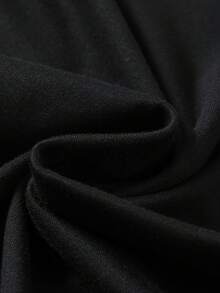 200g 100% Camiseta Alta para Mujeres - Estampado de Monstera Tropical y Hoja de Rábano Verde, Camiseta Casual de Manga Corta y Cuello Redondo, Estilo Unisex de Ajuste Regular, Adecuada para Uso Todo el Año, Fitness, Playa y Atuendos Diarios - Negro - Ver 5