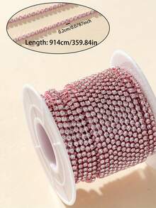 177.17/359.84 Inch Length, 2/3mm Width Sewing Glass Rhinestone Chain For Clothing Accessories, Bag And Shoe Home Decoration DIY - Multicolor - View 64