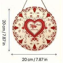 乡村风格木质心形牌匾，农舍风格节日家居厨房装饰墙饰，无需电源的装饰品，情人节浪漫墙饰 - 彩色 - 查看 4