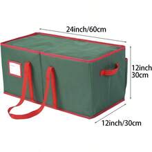CYPNCaja De Almacenamiento Para Adornos Navideños Con Doble CremalleraCaja Decorativa Navideña Con Capacidad Para 128 Adornos Navideños Con Separadores Ajustables Y Cartón Desmontable. VerdeFashion - Verde - Ver 3