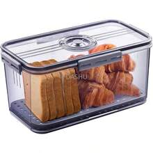 Panera Hermética, Panera para Guardar Pan, Recipiente para Pan, Contenedor de Almacenamiento de Pan con Tapa, Panera para Pan Casero, Tostadas, Bagel, Donas - por defecto - Ver 6