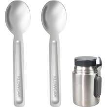 Cuchara de repuesto compatible con tarro de comida  de 18 onzas cuchara de acero inoxidable apta para lavaplatos 2 cucharas - plateado - Ver 5