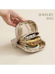 便携式拉链收纳袋，适用于存放胸罩、袜子等物品 | 节省空间，适用于行李箱和随身行李，是整理衣物和配饰的理想之选，轻便易携，纯色面料，可手洗或干洗