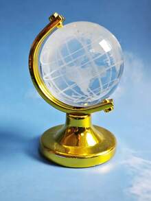 1pc Plastic Decoration Object, Globe Design Decoration Craft For Home Best Gifts Birthday Graduation