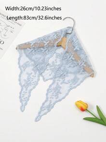 1 chiếc khăn quàng cổ viền ren hoa Bandana Túi quấn trang trí Băng đô Bandana, Dây buộc tóc, Băng đô lý tưởng để tô điểm cho vẻ ngoài của bạn vào Ngày lễ tình nhân - Nhiều màu - Xem 2