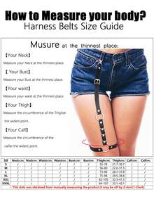 1pc Women's Punk Style Black Sexy PU Leather Leg Garter, Suitable For Carnival Parties, Events Or Daily Wear