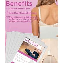 Birllaid- Almohadillas de Espuma Lipo para Post Cirugía Tableros de Espuma Bbl después de Lipo Ayuda Al Usar Compressi Ab Board - Blanco - Ver 6