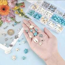 290+ Pieces Dual -Style Ocean Bead Set| Sea Turtle, Seashell & Starfish | Turquoise & Shell Charms|2 Stunning Designs|Perfect Jewelry -Making Kit & Gift For Women, Summer & Hawaii Lovers - Multicolor - View 7
