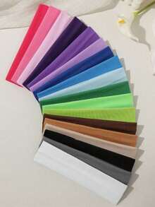 12 piezas/paquete Diademas deportivas para mujeres - Diademas elásticas que absorben la humedad, diademas para mujeres, bandas para la cabeza, multicolor, estilo deportivo, elásticas y absorbentes del sudor; yoga, accesorios para el cabello, color aleatorio, diademas deportivas de moda, 1/2/4/6/8/10/12 piezas de diademas de tela elástica suave, adecuadas para entrenamiento, yoga, correr - Multicolor - Ver 2