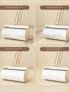 Household Lint Roller, Bed Lint Roller With Refillable Sticky Sheets, Clothes Fuzz Remover - Multicolor - View 5