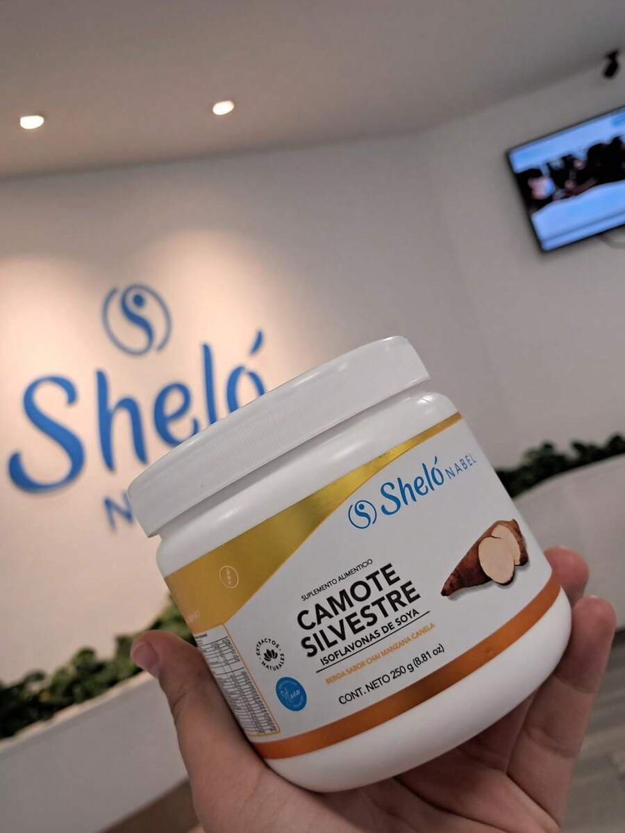 Shelo Nabel Camote Silvestre Shelo, Bebida Sabor Chai, Manzana, Canela. Isoflavonas de Soya - 250 g - Ver 1
