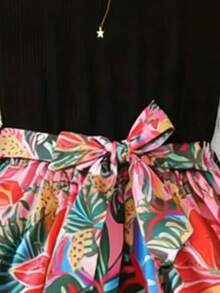 Đầm ngắn tay họa tiết hoa nhí dễ thương cho bé gái, thích hợp mặc mùa hè, quà tặng đầm hoa nhí. - Nhiều màu - Xem 3