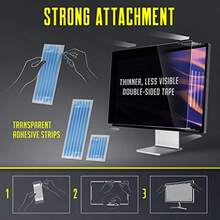 VINTEZ Pestañas y Tiras Adhesivas para visualización de privacidad para monitores de computadora y portátiles - como en la foto - Ver 5