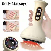 USB Rechargeable Abdominal Massager With Heating And Adjustable Scraping Intensity Functions, Suitable For Arm And Body Scraping Massage, 9 Modes, Vacuum Suction Cup, 1200mAh Battery