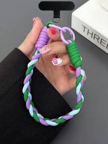 时尚编织手机挂绳，通用手机壳带可调节肩带，适合送给母亲、家人、朋友、生日、节日的女士礼物，手机挂饰，手机链 - 彩色 - 查看 24