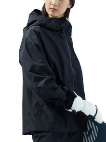 CAMEL CROWN Single Layer Hard Shell Windbreaker Jacket, Water-Resistant Mountaineering Coat - Phantom Black - View 6