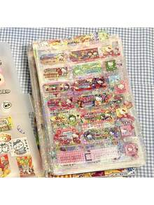 10张随机可爱粉色卡哇伊风格贴纸，适用于水瓶、笔记本电脑和手机装饰，可作为闺蜜拆箱礼物和派对小礼品（部分款式可能存在色差） - 彩色 - 查看 4