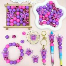 25颗蟑螂造型15毫米圆形硅胶珠，DIY工艺品，化妆刷装饰，挂绳饰品，手工硅胶珠设计，耐用硅胶材质，情人节、生日、周年纪念日礼物的完美之选 - 蟑螂系列 - 查看 6