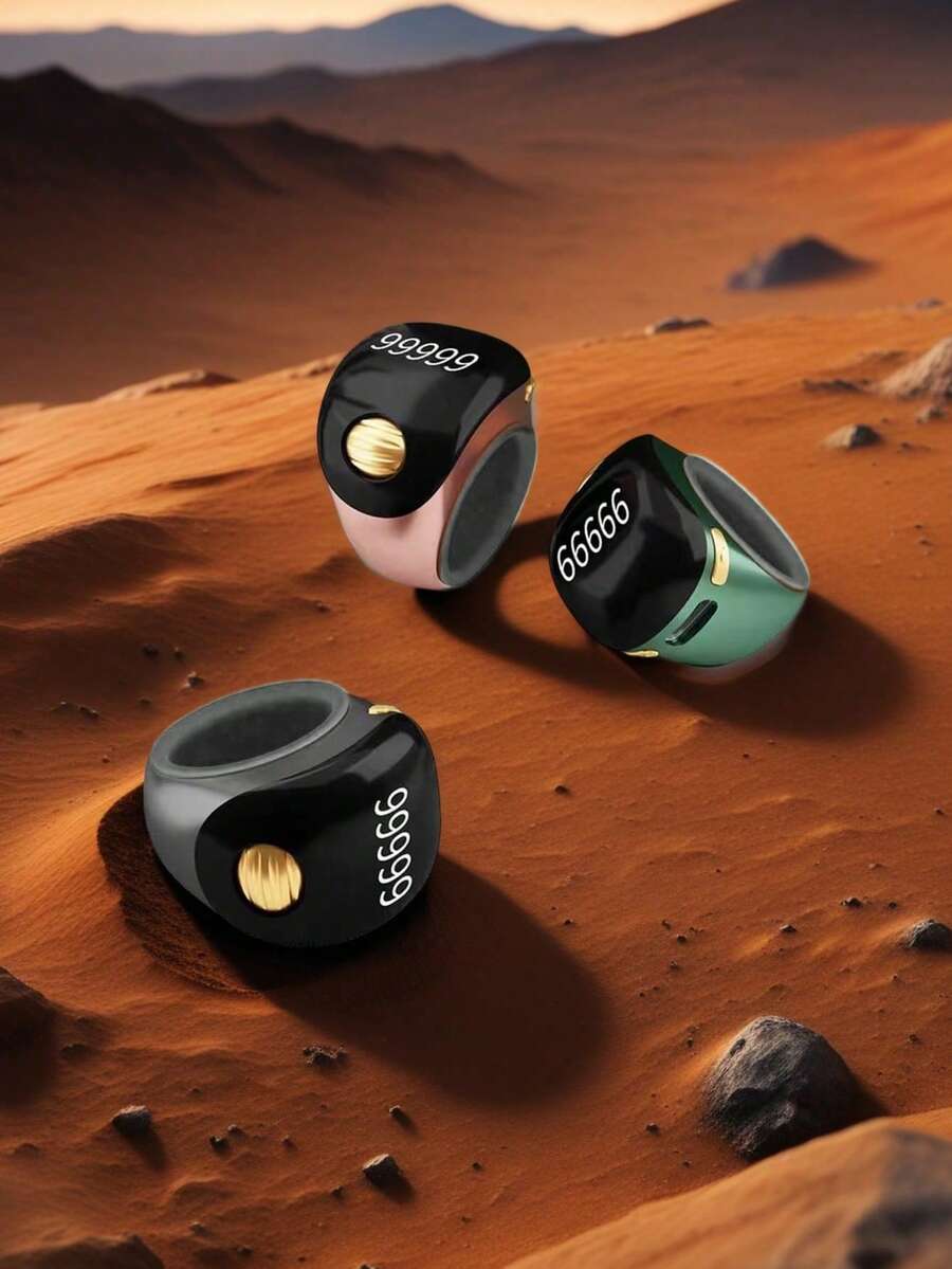 1 pieza Contador de rosario electrónico portátil de alta definición de lujo, adecuado para el conteo diario de oraciones/ejercicios/regalo para amigos - Multicolor - Ver 1