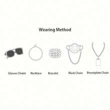 Women's Personalized Alloy Gold/Silver Plated Elegant Eyeglasses Chain, Anti-Drop Eyeglasses & Mask Chain - Multicolor - View 7