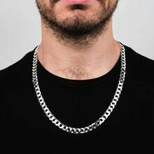 Moderno collar cubano de cadena hip-hop, 7 mm de ancho, versátil para el uso diario, collar unisex, perfecto para fiestas, el mejor regalo festivo. - 50 centímetros - Ver 8