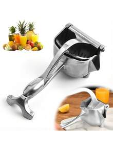 One Portable Aluminum Alloy Multi-Functional Citrus Juicer - A Highly Efficient Manual Lemon Juicer With An Easy-Squeeze Design And Non-Slip Handle, Making Juicing Effortless Without Electricity, Saving Kitchen Space - A Must-Have Kitchen Gadget For Fresh Juice Lovers. - 彩色 - 查看 4