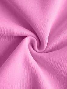 Y2K Style Cute Letter Print Streetwear Pink Women Sweatshirt, Long Sleeve Pocket Casual Sweatshirt, 2026 Autumn New Arrival - Multicolor - View 4