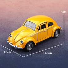 1:38 Scale Vintage Alloy Model Car, Desktop Decor For Bedroom, Desk, Office, Classic Retro Car Model, Alloy Car, Collectible, Openable Doors, Visible Interior, Suitable As Birthday, Friend, Father's Day, Party Gift - Multicolor - View 10