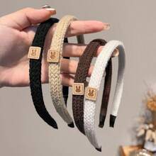 Băng đô đan, phụ kiện tóc hoạt hình dành cho nữ, phụ kiện đội đầu đa năng, băng đô thời trang thu đông thanh lịch tối giản cho hoạt động ngoài trời, băng đô cài tóc. - Nhiều màu - Xem 1