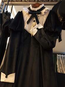 Luxurious Clear Series Set Japanese Style Mass-Produced Elegant Girly Long Sleeve Jacket + Dress Autumn Two-Piece Set - 千金感清楚外套+洋裝 套裝 - 查看 8