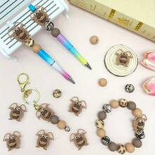 25颗蟑螂造型15毫米圆形硅胶珠，DIY工艺品，化妆刷装饰，挂绳饰品，手工硅胶珠设计，耐用硅胶材质，情人节、生日、周年纪念日礼物的完美之选 - 蟑螂系列 - 查看 10