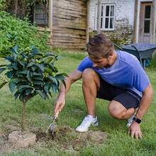 SELPONT arden Hand Cultivator Stainless Steel Handheld Triple Claw Hand Rake with Ergonomic Wooden Handle and Leather Strap Heavy Duty Garden Tilling Tool for Weeding Turning Soil Cultivating - plata - Ver 2