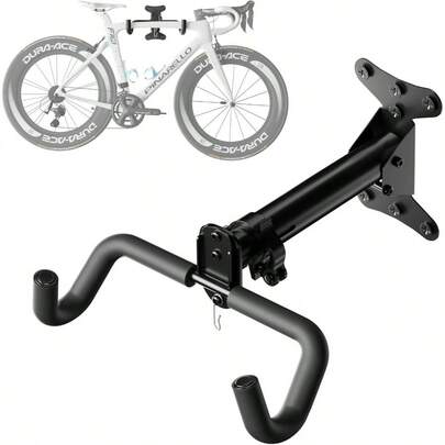 Bike Wall Mount Hanger - Adjustable Horizontal Storage Rack Garage And Home - Metal Hook Holder Road, Mountain, And Hybrid Bikes