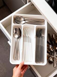 1 khay đựng dao nĩa bạc, giá đựng thìa muỗng nhà bếp, khay đựng dụng cụ ăn uống bằng bạc, giá đựng đồ nhà bếp, hộp đựng dao nĩa trong ngăn kéo, giá đựng dao nĩa đũa trong tủ, khay chia ngăn kéo đựng dao nĩa thìa. - Nhiều màu - Xem 3